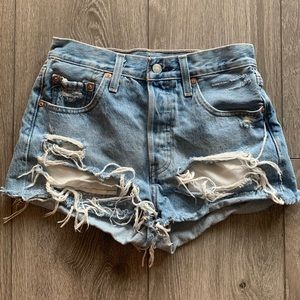 Levi’s 501 High-Waisted Denim Shorts